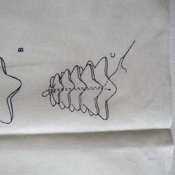 Mini Christmas Tree & Tree Skirt Keepsake Craft Vintage Fabric Panel Uncut 3D - Picture 12 of 12